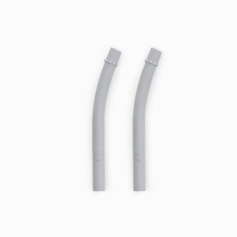 EZ PZ Mini Straw Replacements 2 Pack Drinking Straws Stirrers EZ PZ Pewter ezpz | Mini Straw Replacement Pack 2024